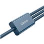 Baseus - Câble de données série supérieure (CAMLTYS-03) - USB vers Type-C, Micro-USB, Lightning, charge rapide 3,5 A, 1,5 m - Bl