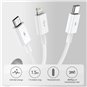 Baseus - Câble de données série supérieure (CAMLTYS-03) - USB vers Type-C, Micro-USB, Lightning, charge rapide 3,5 A, 1,5 m - Bl