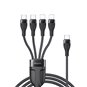 Yesido - Câble de charge (CA110) - Type-C vers 2 x Lightning, 2 x USB-C, 1,2 m, 4 A - Noir