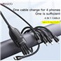 Yesido - Câble de charge (CA110) - Type-C vers 2 x Lightning, 2 x USB-C, 1,2 m, 4 A - Noir