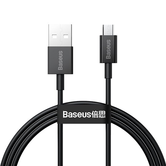 Baseus - Câble de données série supérieure (CAMYS-01) - USB vers Micro-USB, 2 A, 1 m - Noir