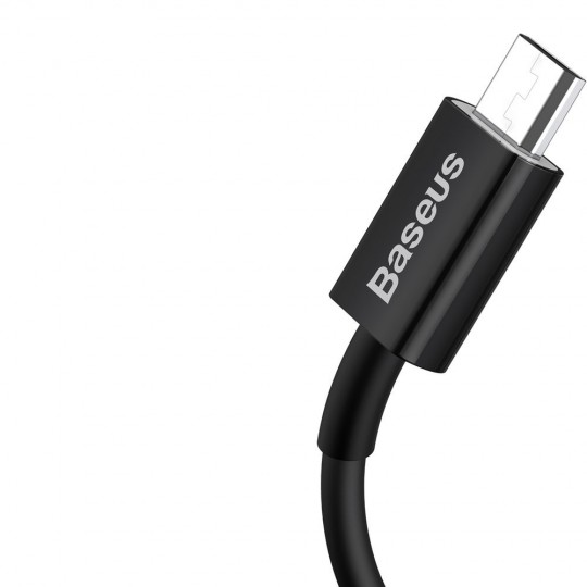 Baseus - Câble de données série supérieure (CAMYS-01) - USB vers Micro-USB, 2 A, 1 m - Noir