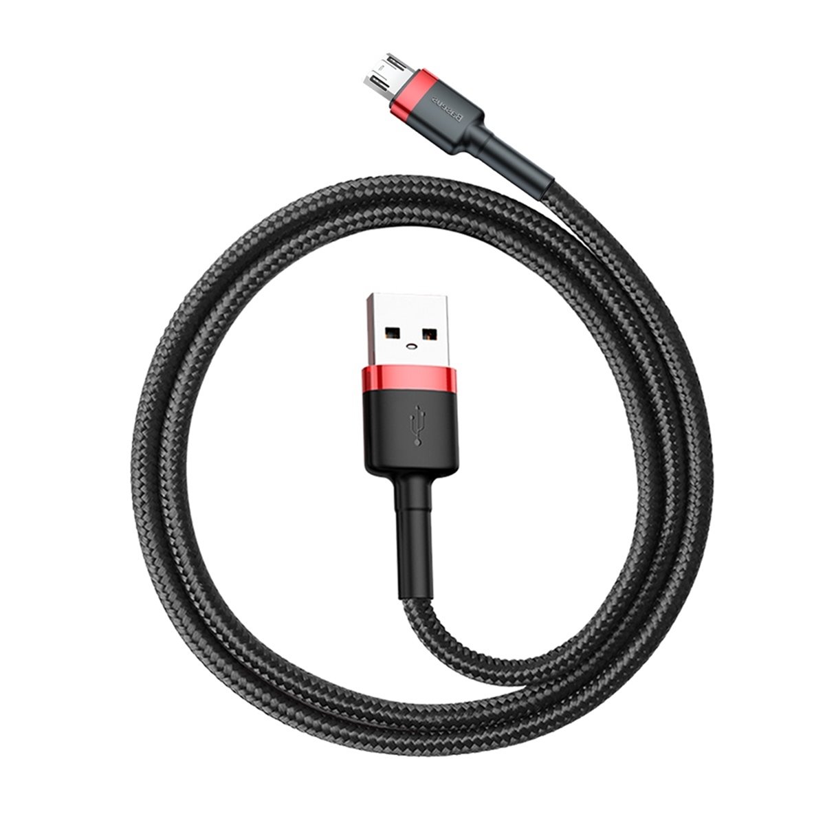 Baseus - Câble de données Cafule (CAMKLF-C91) - USB vers Micro-USB, 1,5 A, 2 m - Rouge Noir