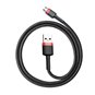 Baseus - Câble de données Cafule (CAMKLF-C91) - USB vers Micro-USB, 1,5 A, 2 m - Rouge Noir