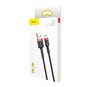 Baseus - Câble de données Cafule (CAMKLF-C91) - USB vers Micro-USB, 1,5 A, 2 m - Rouge Noir