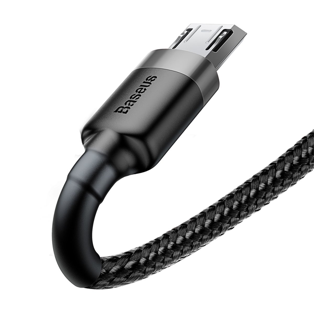 Baseus - Câble de données Cafule (CAMKLF-CG1) - USB vers Micro-USB, 1,5 A, 2 m - Gris Noir