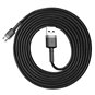 Baseus - Câble de données Cafule (CAMKLF-CG1) - USB vers Micro-USB, 1,5 A, 2 m - Gris Noir