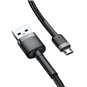 Baseus - Câble de données Cafule (CAMKLF-CG1) - USB vers Micro-USB, 1,5 A, 2 m - Gris Noir