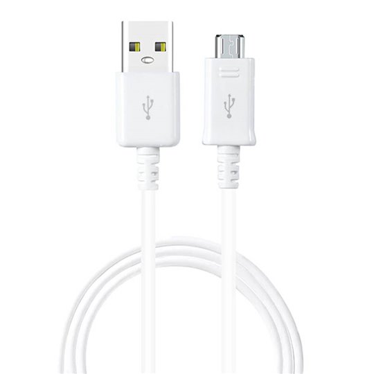 Samsung - Câble de données (ECB-DU68WE) - USB vers Micro-USB, 0,8 m - Blanc (emballage en vrac)