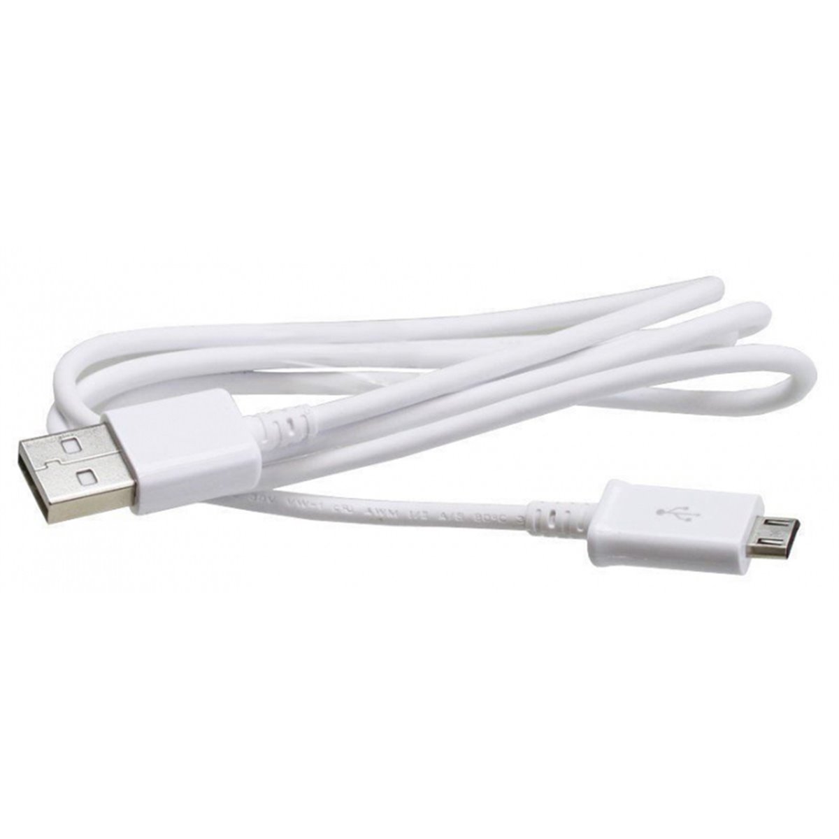 Samsung - Câble de données (ECB-DU68WE) - USB vers Micro-USB, 0,8 m - Blanc (emballage en vrac)