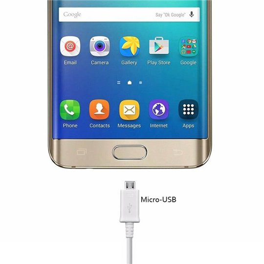 Samsung - Câble de données (ECB-DU4AWE) - USB vers Micro-USB, 1 m - Blanc (emballage en vrac)