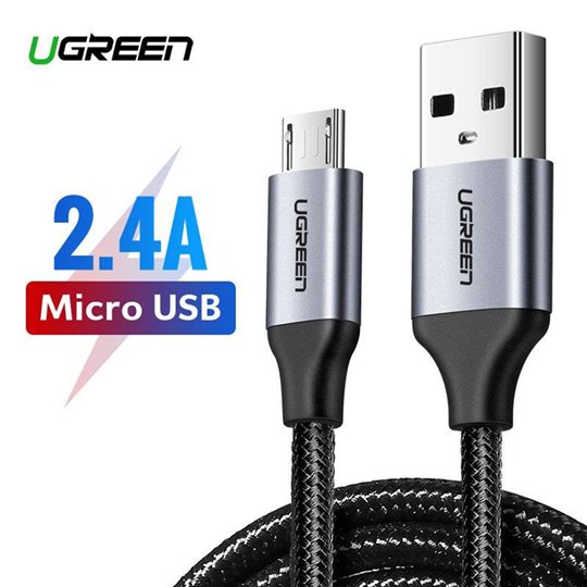 Ugreen - Câble de données (60147) - USB vers Micro-USB, QC 2.0, 2A, 1,5 m - Noir