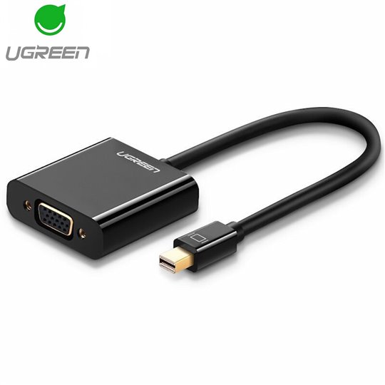 Ugreen - Convertisseur vidéo (10459) - Mini DP vers VGA femelle, 1080P, prise en charge Thunderbolt 2 - Noir