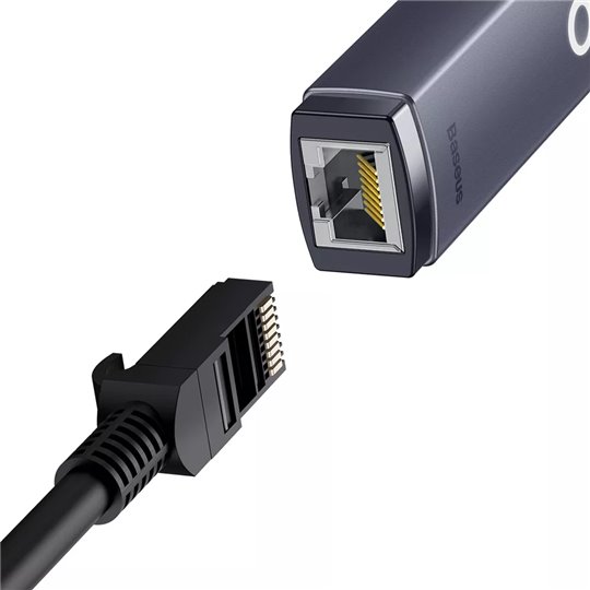 Baseus - Adaptateur Ethernet série Lite (WKQX000113) - USB-A vers port LAN RJ45, 1000 Mbps - Gris