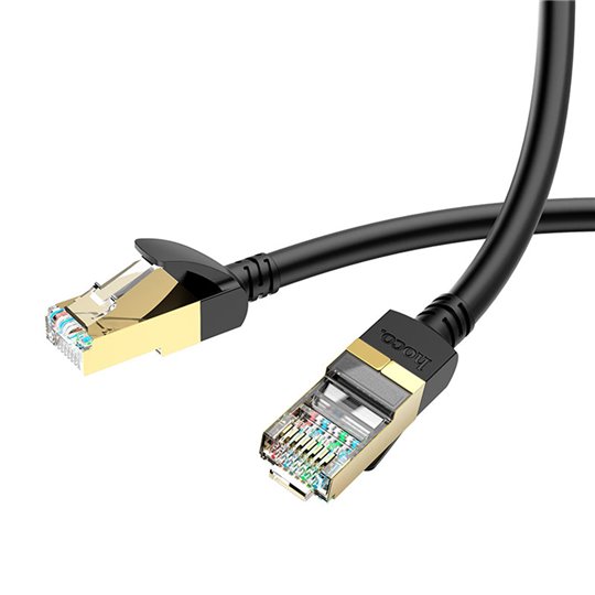 Hoco - Câble Ethernet Level (US02) - RJ45 vers RJ45, 1 Gbit/s, 1,0 m - Noir