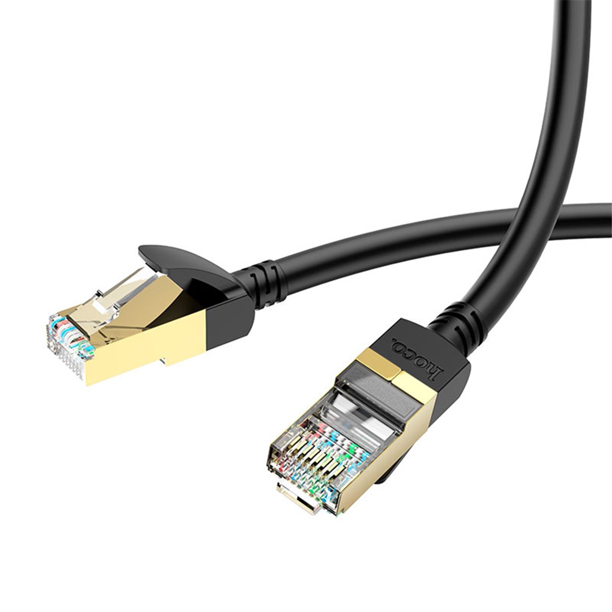 Hoco - Câble Ethernet Level (US02) - RJ45 vers RJ45, 1 Gbit/s, 1,0 m - Noir