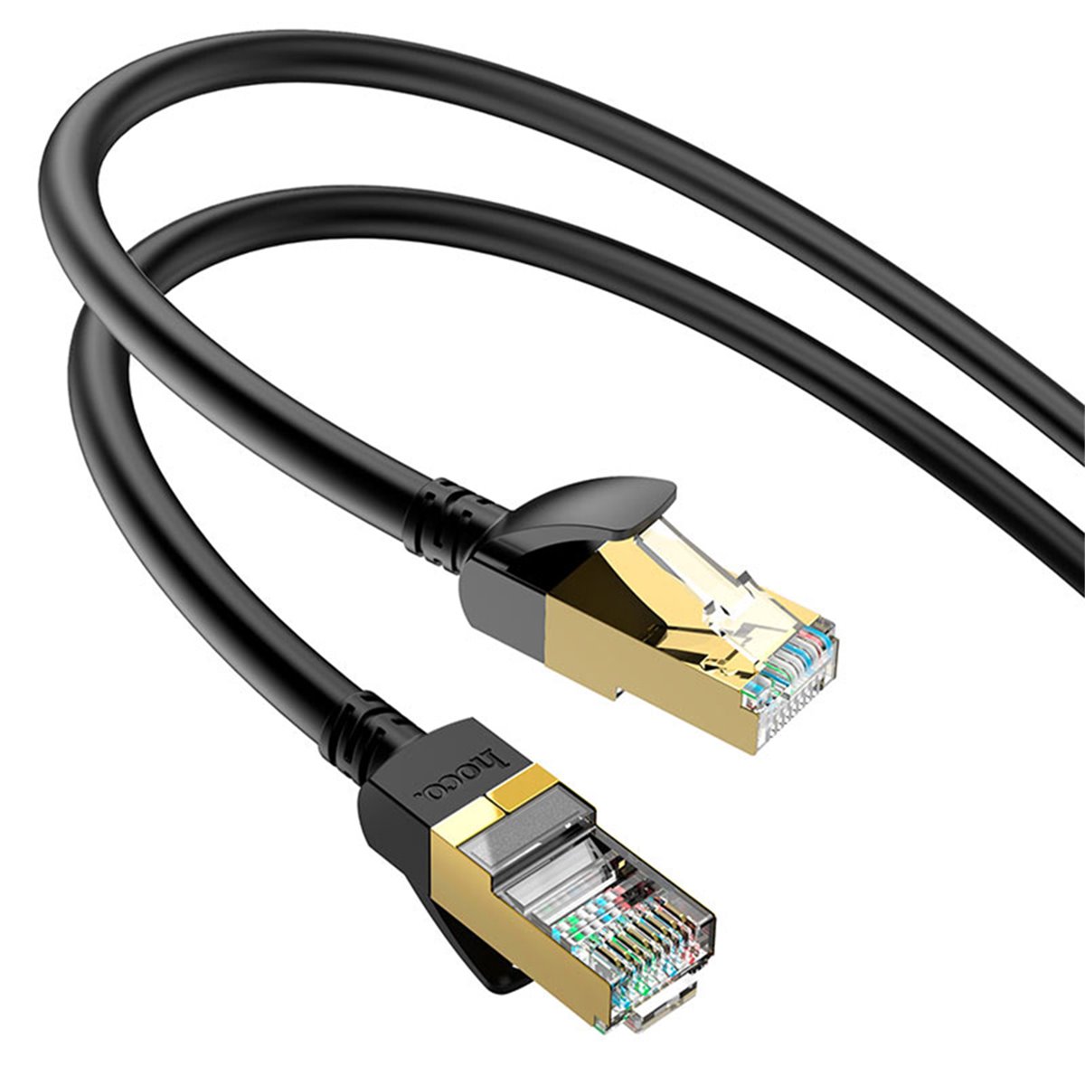 Hoco - Câble Ethernet Level (US02) - RJ45 vers RJ45, 1 Gbit/s, 1,0 m - Noir