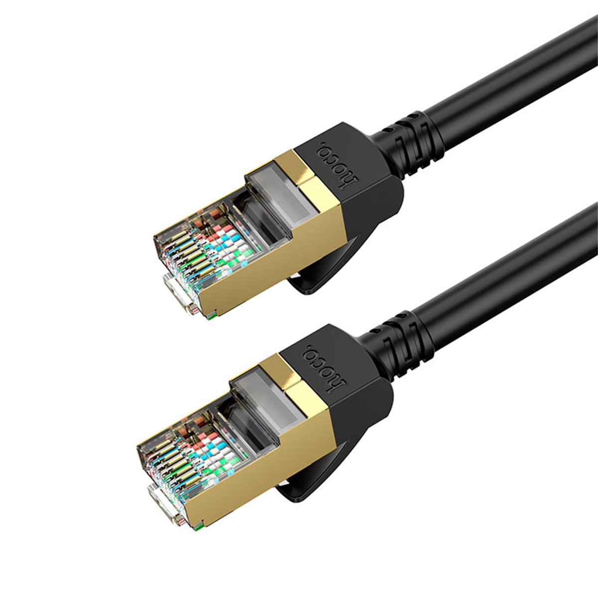 Hoco - Câble Ethernet Level (US02) - RJ45 vers RJ45, 1 Gbit/s, 1,0 m - Noir