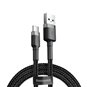 Baseus - Câble de données Cafule (CATKLF-DG1) - USB vers Type-C, charge rapide, 3 A, 480 Mbps, 0,5 m - Gris / Noir