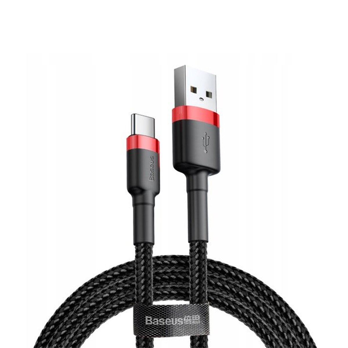 Baseus - Câble de données Cafule (CATKLF-DG1) - USB vers Type-C, charge rapide, 3 A, 480 Mbps, 0,5 m - Gris / Noir