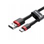 Baseus - Câble de données Cafule (CATKLF-F91) - USB vers Type-C, 2 A, 2 m - Rouge / Noir