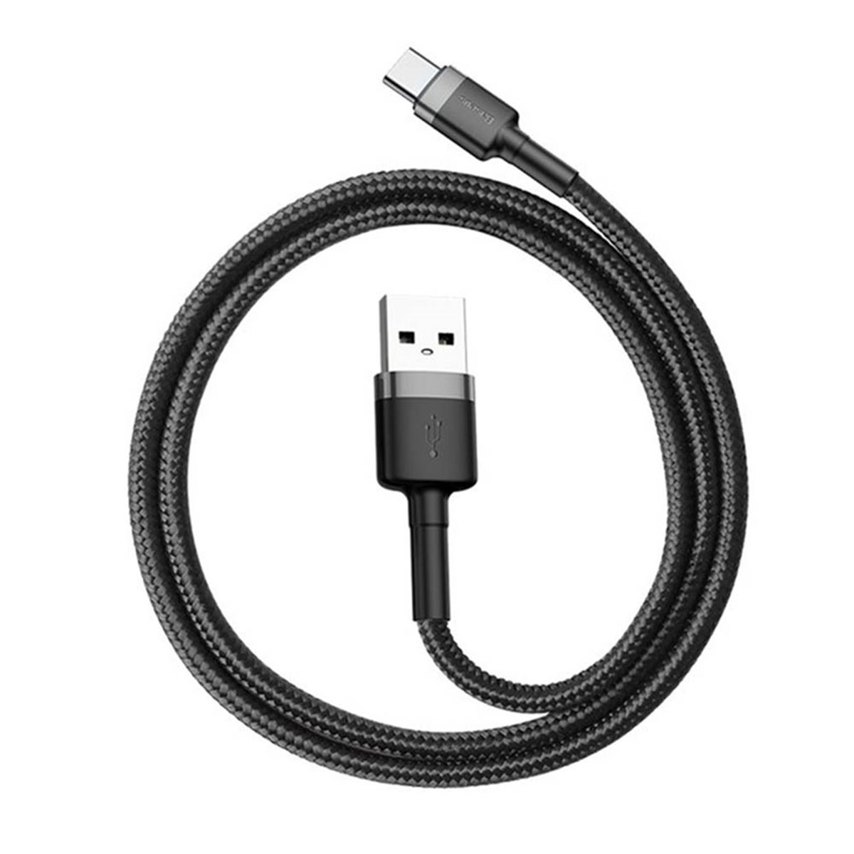 Baseus - Câble de données Cafule (CATKLF-AG1) - USB vers Type-C, charge rapide, 3 A, 480 Mbps, 0,5 m - Gris / Noir