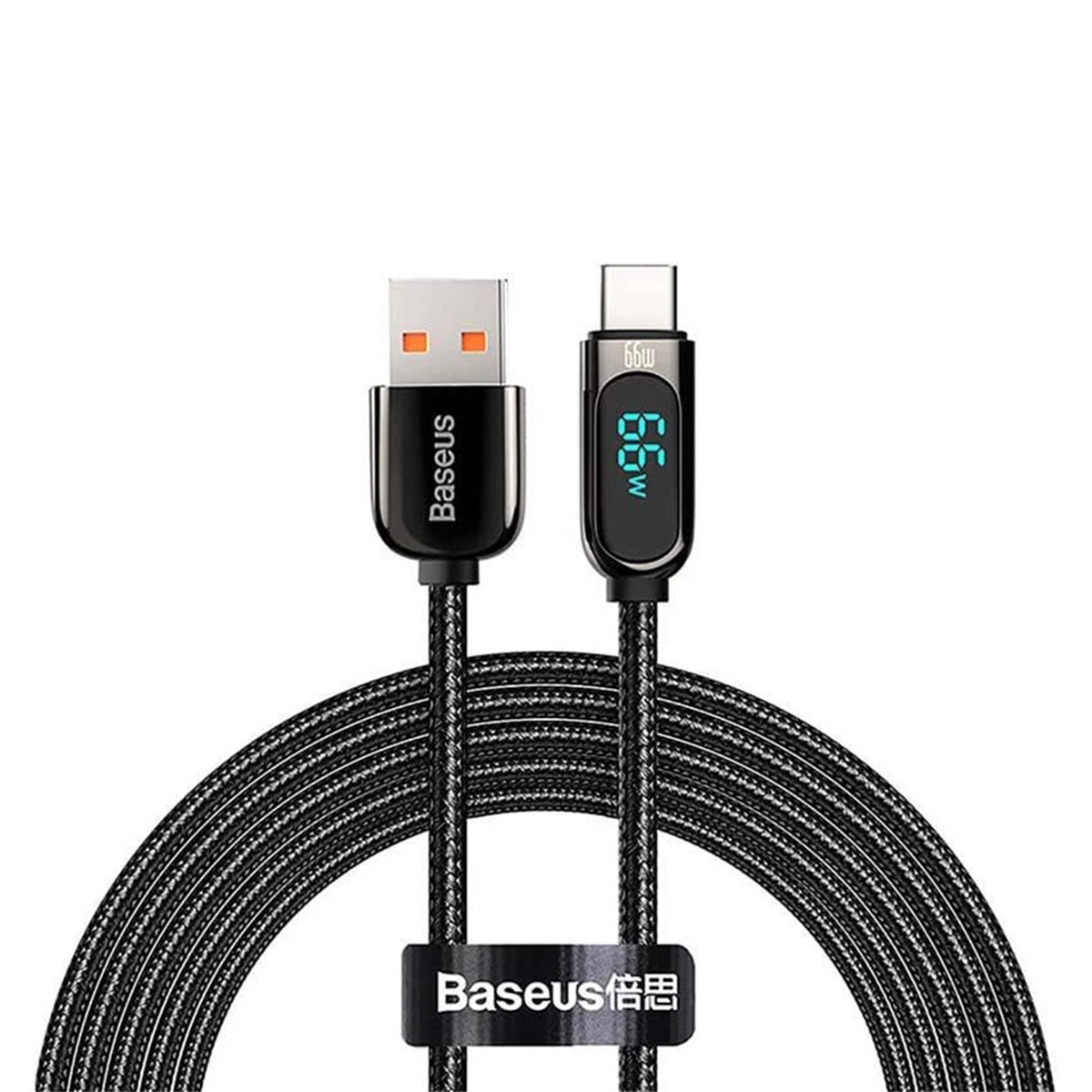 Baseus - Câble de données pour écran (CASX020101) - USB vers Type-C, 66 W, 2 m - Noir