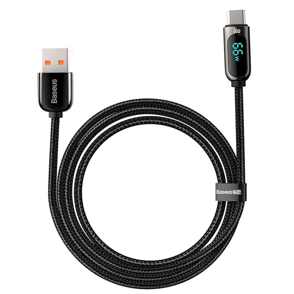 Baseus - Câble de données pour écran (CASX020101) - USB vers Type-C, 66 W, 2 m - Noir