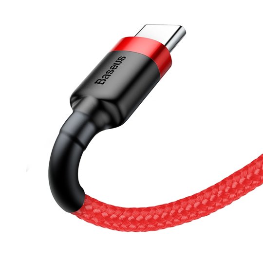 Baseus - Câble de données Cafule (CATKLF-A09) - USB vers Type-C, 3 A, 0,5 m - Rouge