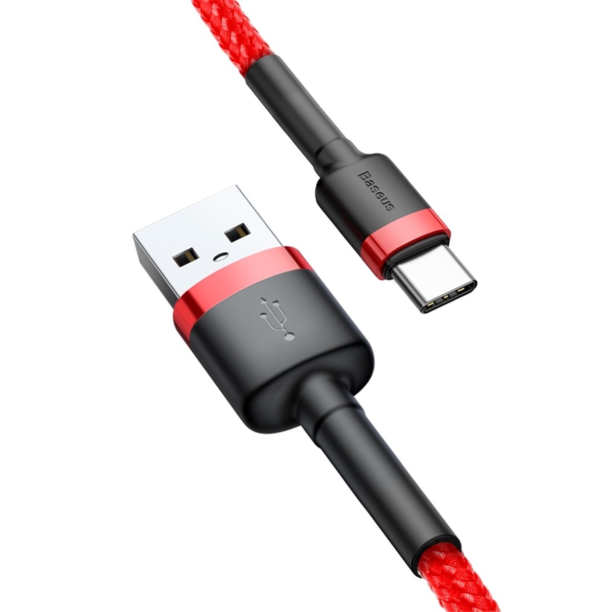 Baseus - Câble de données Cafule (CATKLF-A09) - USB vers Type-C, 3 A, 0,5 m - Rouge