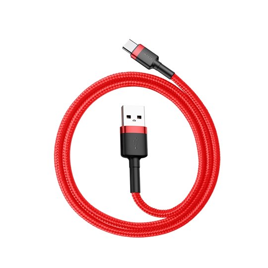 Baseus - Câble de données Cafule (CATKLF-A09) - USB vers Type-C, 3 A, 0,5 m - Rouge