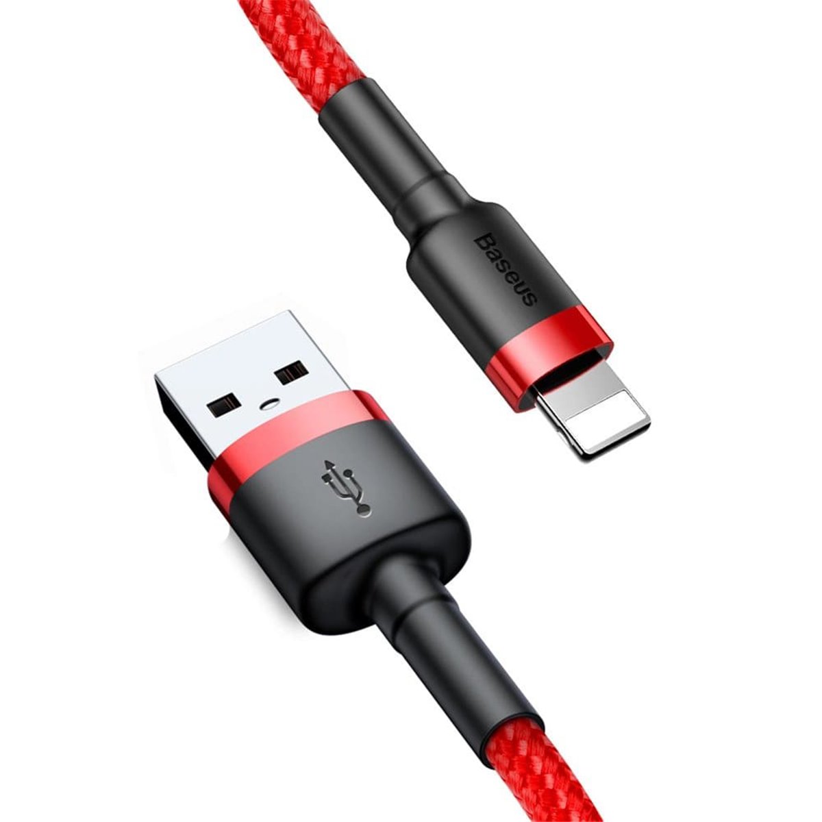 Baseus - Câble de données Cafule (CALKLF-A09) - USB vers Lightning, charge rapide, QC3.0, 2,4 A, 0,5 m - Rouge