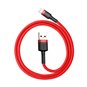 Baseus - Câble de données Cafule (CALKLF-A09) - USB vers Lightning, charge rapide, QC3.0, 2,4 A, 0,5 m - Rouge