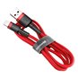 Baseus - Câble de données Cafule (CALKLF-A09) - USB vers Lightning, charge rapide, QC3.0, 2,4 A, 0,5 m - Rouge