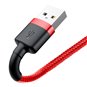 Baseus - Câble de données Cafule (CALKLF-A09) - USB vers Lightning, charge rapide, QC3.0, 2,4 A, 0,5 m - Rouge