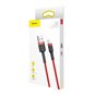 Baseus - Câble de données Cafule (CALKLF-A09) - USB vers Lightning, charge rapide, QC3.0, 2,4 A, 0,5 m - Rouge