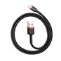 Baseus - Câble de données Cafule (CALKLF-A19) - USB vers Lightning, 2,4 A, 480 Mbps, 0,5 m - Rouge / Noir