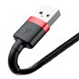 Baseus - Câble de données Cafule (CALKLF-A19) - USB vers Lightning, 2,4 A, 480 Mbps, 0,5 m - Rouge / Noir