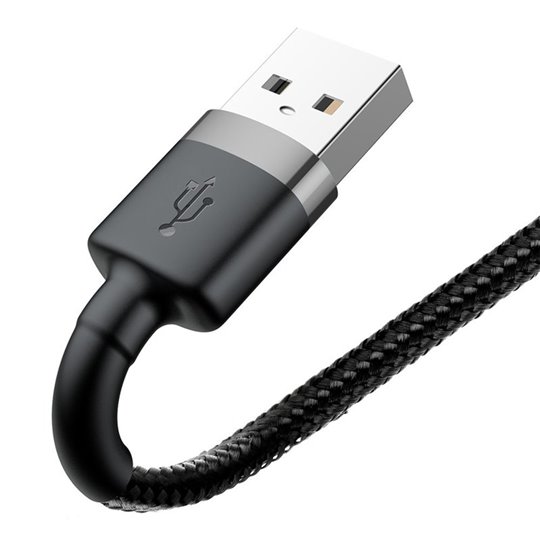 Baseus - Câble de données Cafule (CALKLF-AG1) - USB vers Lightning, 2,4 A, 480 Mbps, 50 cm - Gris