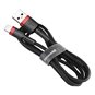 Baseus - Câble de données Cafule (CALKLF-B19) - USB vers Lightning, 2,4 A, 1 m - Rouge Noir