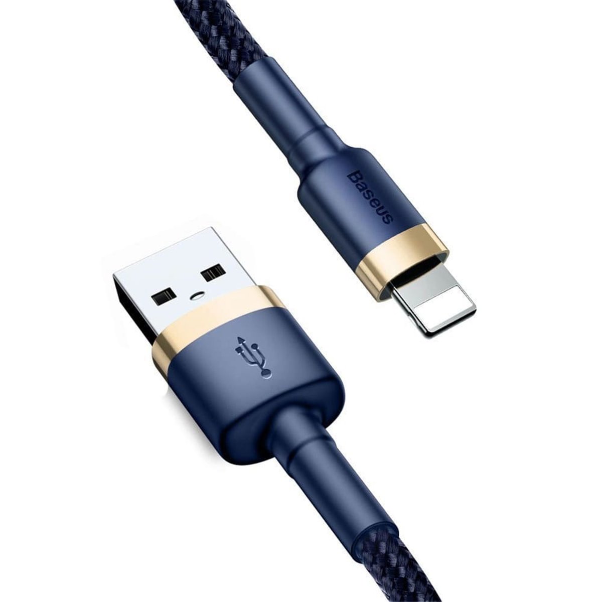 Baseus - Câble de données Cafule (CALKLF-CV3) - USB vers Lightning, QC3.0, 1,5 A, 2 m - Bleu / Or