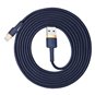 Baseus - Câble de données Cafule (CALKLF-CV3) - USB vers Lightning, QC3.0, 1,5 A, 2 m - Bleu / Or