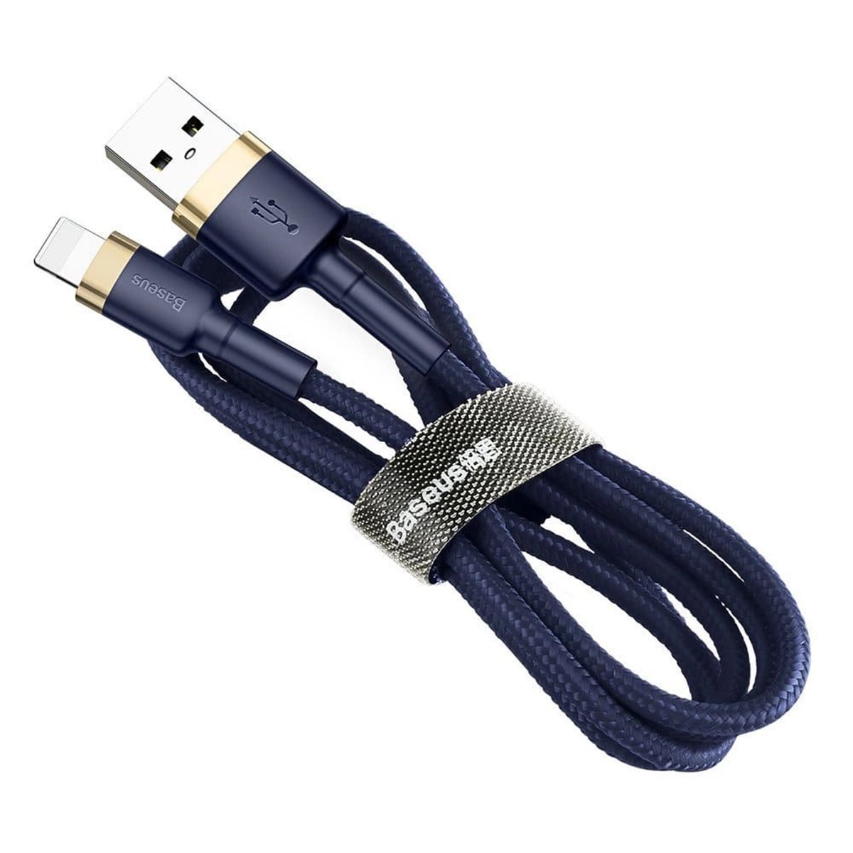 Baseus - Câble de données Cafule (CALKLF-CV3) - USB vers Lightning, QC3.0, 1,5 A, 2 m - Bleu / Or