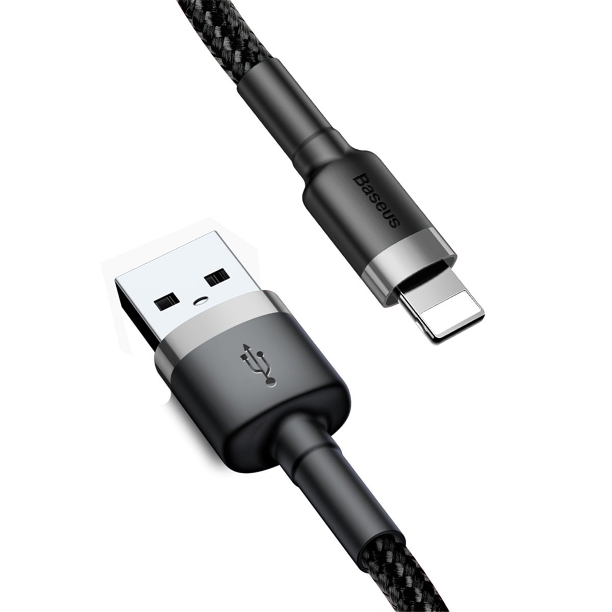 Baseus - Câble de données Cafule (CALKLF-CG1) - USB vers Lightning, 1,5 A, 2 m - Gris Noir