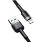 Baseus - Câble de données Cafule (CALKLF-CG1) - USB vers Lightning, 1,5 A, 2 m - Gris Noir