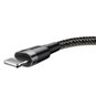 Baseus - Câble de données Cafule (CALKLF-CG1) - USB vers Lightning, 1,5 A, 2 m - Gris Noir