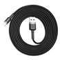 Baseus - Câble de données Cafule (CALKLF-CG1) - USB vers Lightning, 1,5 A, 2 m - Gris Noir