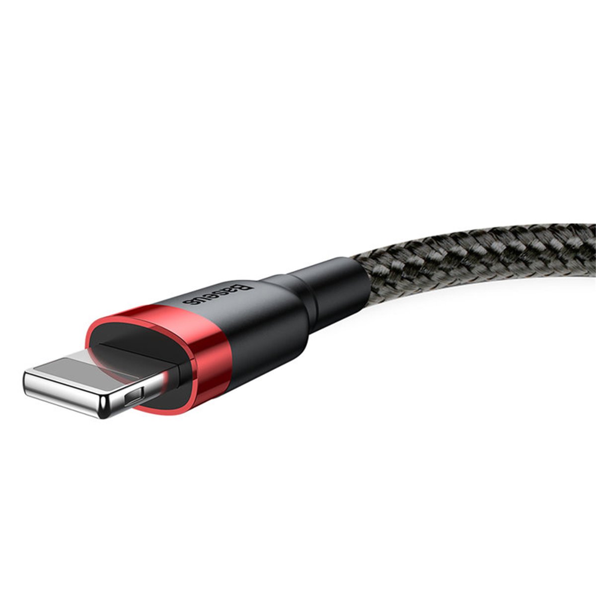 Baseus - Câble de données Cafule Special Edition (CALKLF-HG1) - USB vers Lightning, 480 Mbps, 1,5 A, 2 m - Gris / Noir