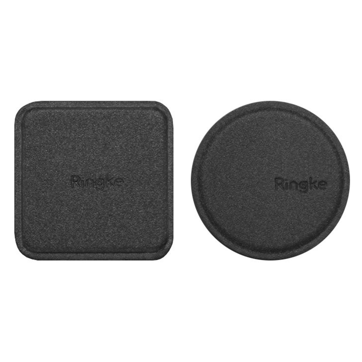 Ringke - Plaque métallique (lot de 2) - Revêtement en cuir PU - Noir