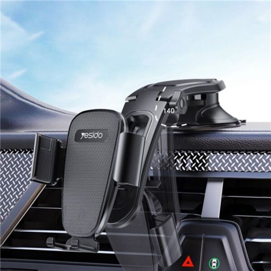 Yesido - Support de voiture (C130) - Gravity Grip pour tableau de bord, support à ventouse réglable - Noir